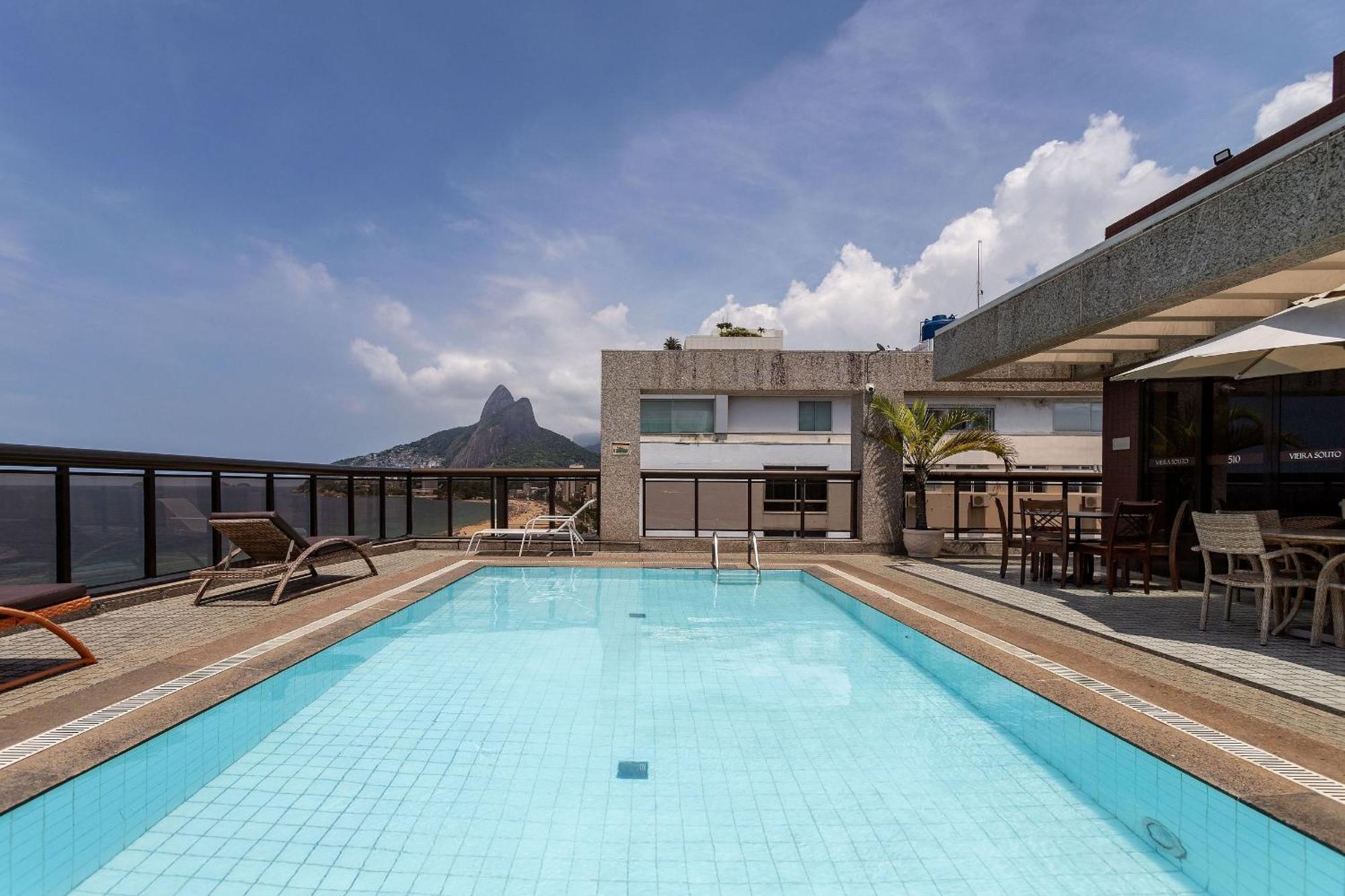 Vista Lateral, Edificio Frente A Praia 里约热内卢 外观 照片